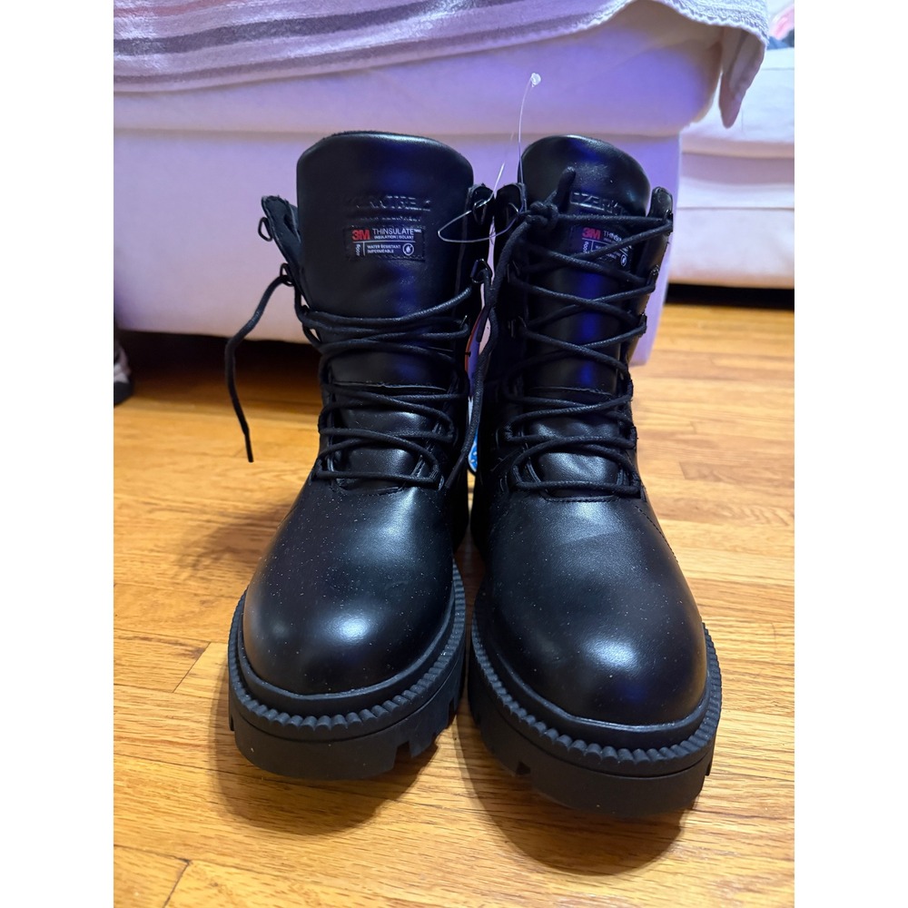Ozark Trail Womens Black Leather 400g Thinsulate Winter Combat Boots